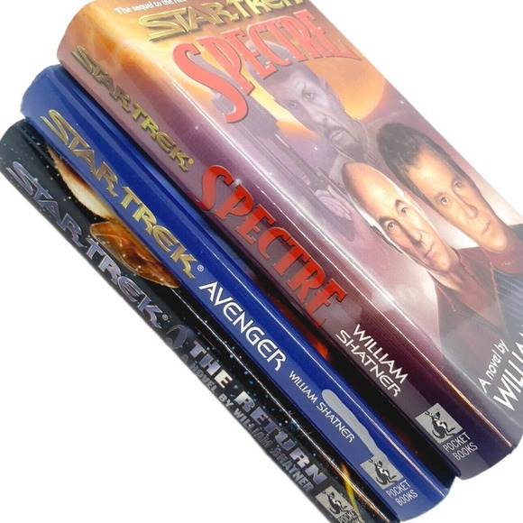 True First Edition Star Trek William Shatner Trilogy Books Return Spectre Avenge - Picture 10 of 12